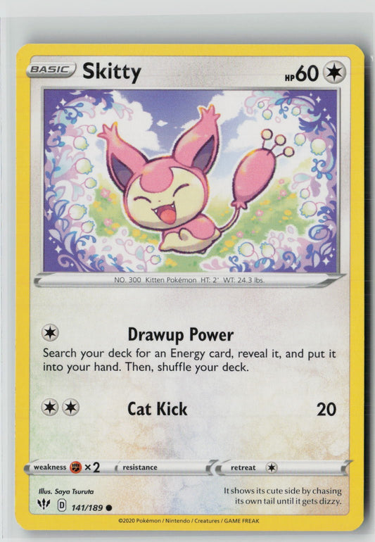 Skitty (SWSH03: Darkness Ablaze 141/189) NM