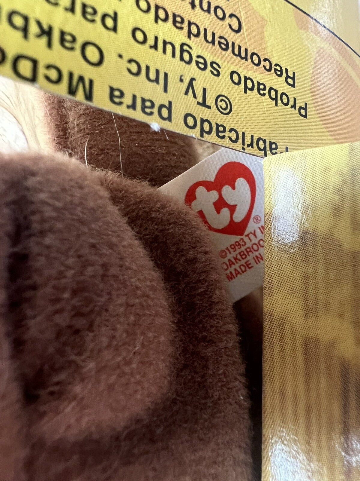 Ty McDonald’s Beanie Babies 1999 Britannia The Bear - Rare with Tag Errors!