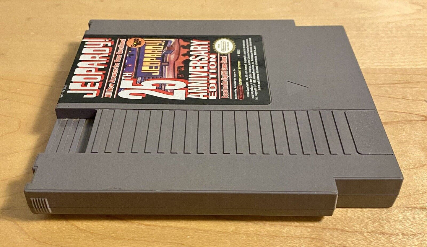 Jeopardy 25th Anniversary Edition (Nintendo NES, 1990) W/ Manual, Tested