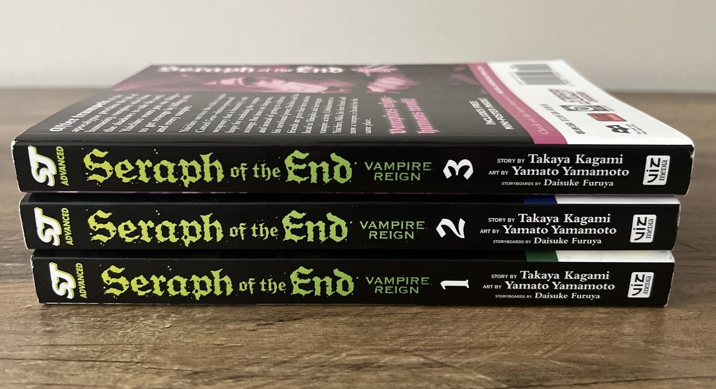 Seraph of the End - Vampire Reign - Manga Volumes 1-3, New! By Takaya Kagami