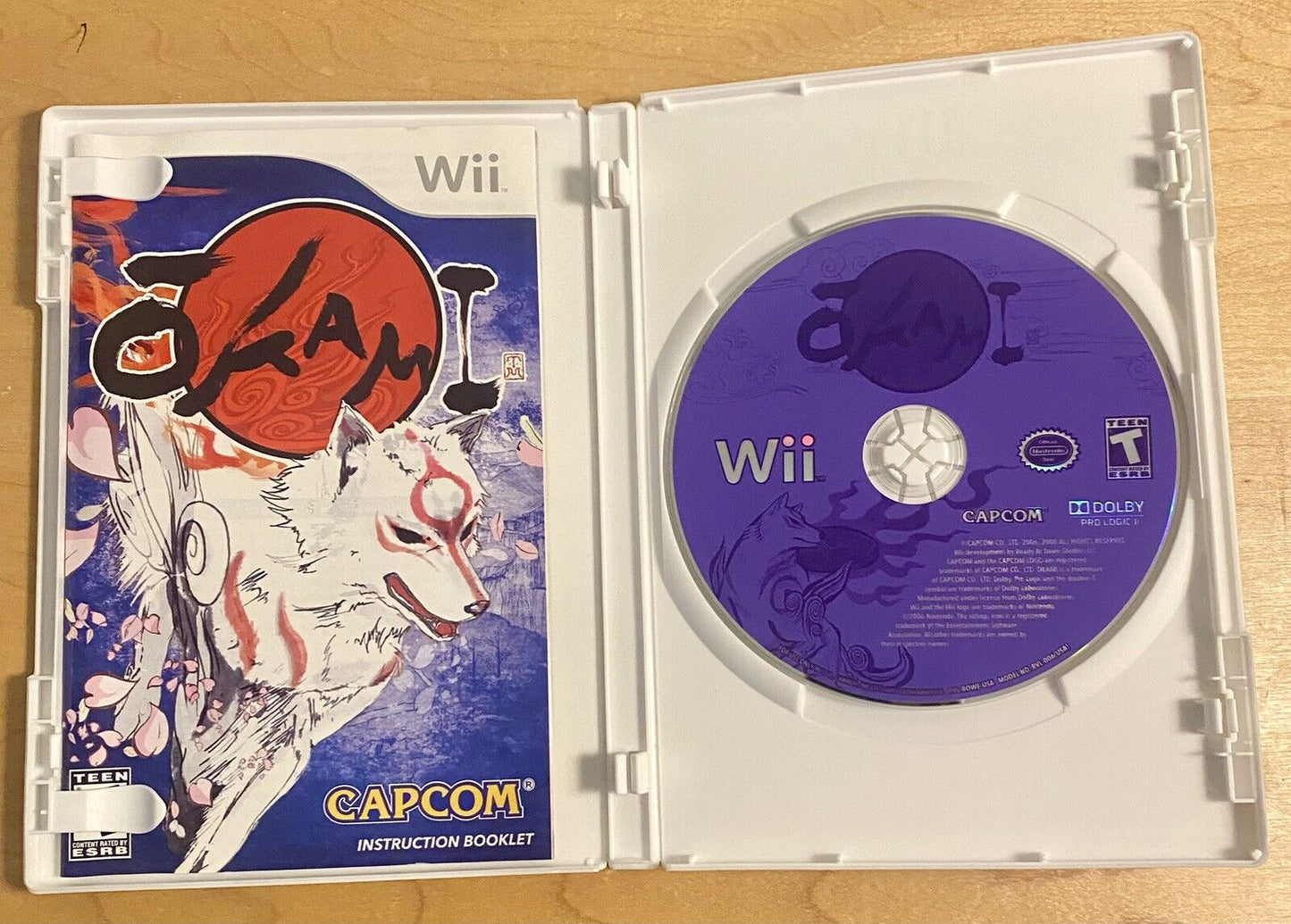 Okami (Nintendo Wii, 2008) CIB W/ Manual, Authentic, Tested & Working