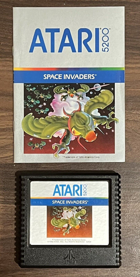 Atari 5200 Space Invaders Cartridge with Manual Tested & Works!
