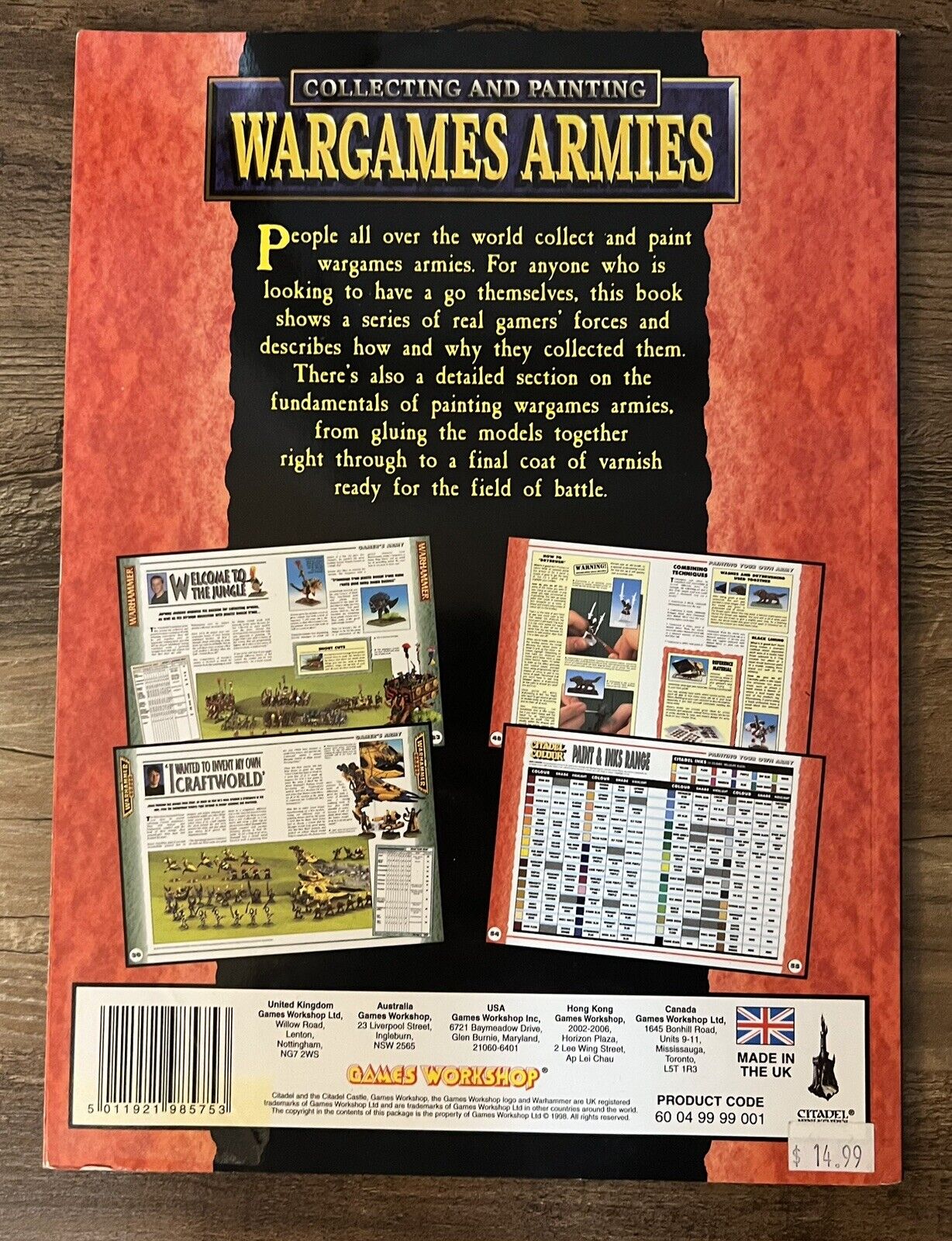 BOOK: COLLECTING AND PAINTING WARGAMES ARMIES from Games Workshop