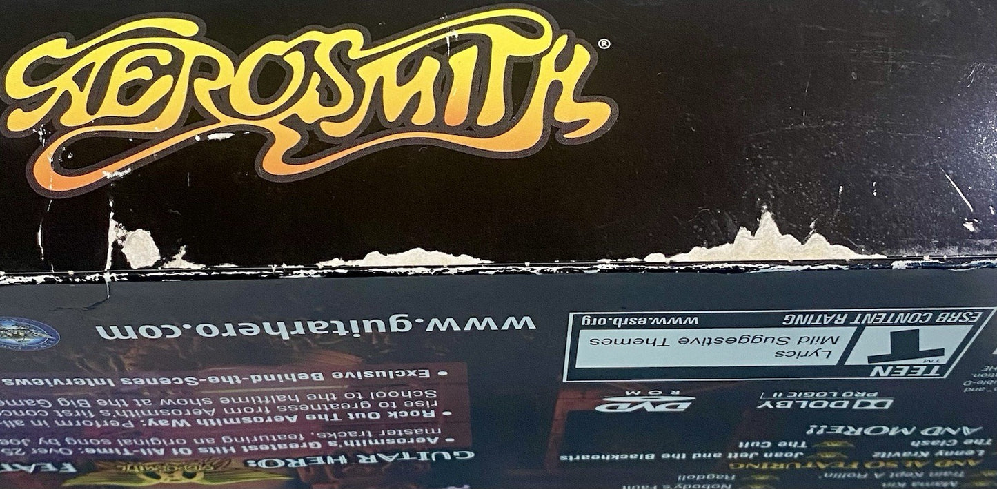 PS2 Kramer Guitar Hero Aerosmith Edition Box Limited Book, Guitar, Game & More