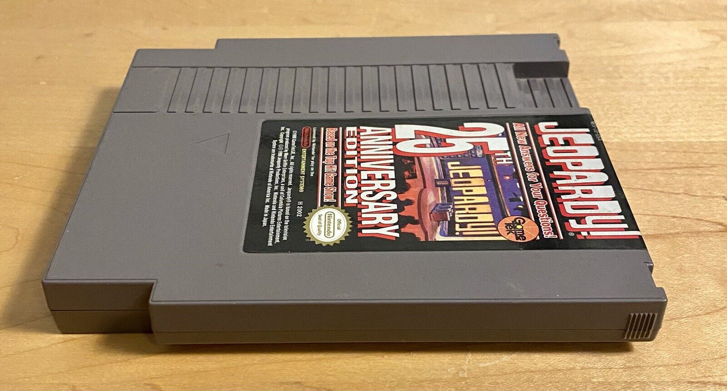 Jeopardy 25th Anniversary Edition (Nintendo NES, 1990) W/ Manual, Tested