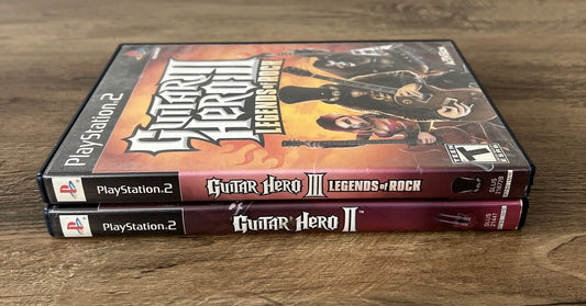 Bundle: 2 Guitar Hero 2 II & Guitar Hero 3 III (Sony PlayStation 2) CIB, Tested!