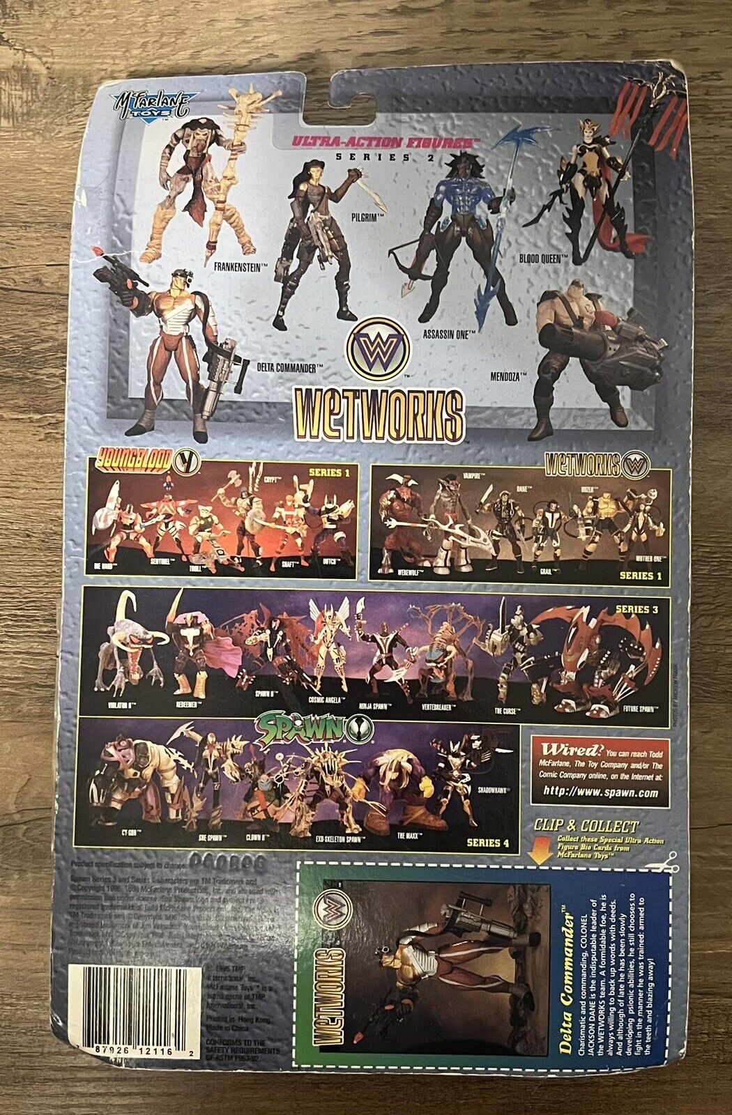 Wetworks Delta Commander Bronze Silver Series 2 Mcfarlane Toys 1996 Open Box