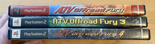ATV Offroad Fury 1, 3 & 4 (Sony PlayStation 2) PS2 Bundle, All CIB & Tested