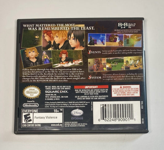 Kingdom Hearts 358/2 Days (Nintendo DS) Case & Inserts Only NO GAME NO MANUAL