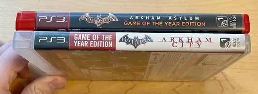 Batman Arkham Asylum & Arkham City (PlayStation 3) PS3, Both CIB, Tested & Works