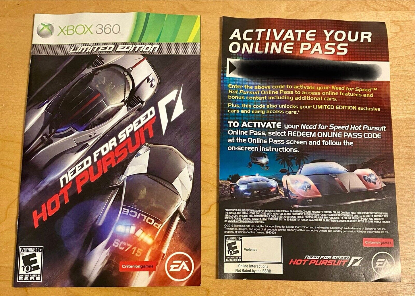 Need for Speed: Rivals & Hot Pursuit Bundle (Xbox 360) Authentic, Tested & Works