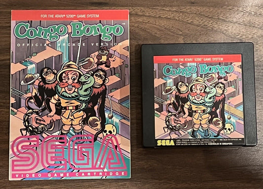 Congo Bongo (Atari 5200, 1984) with Manual