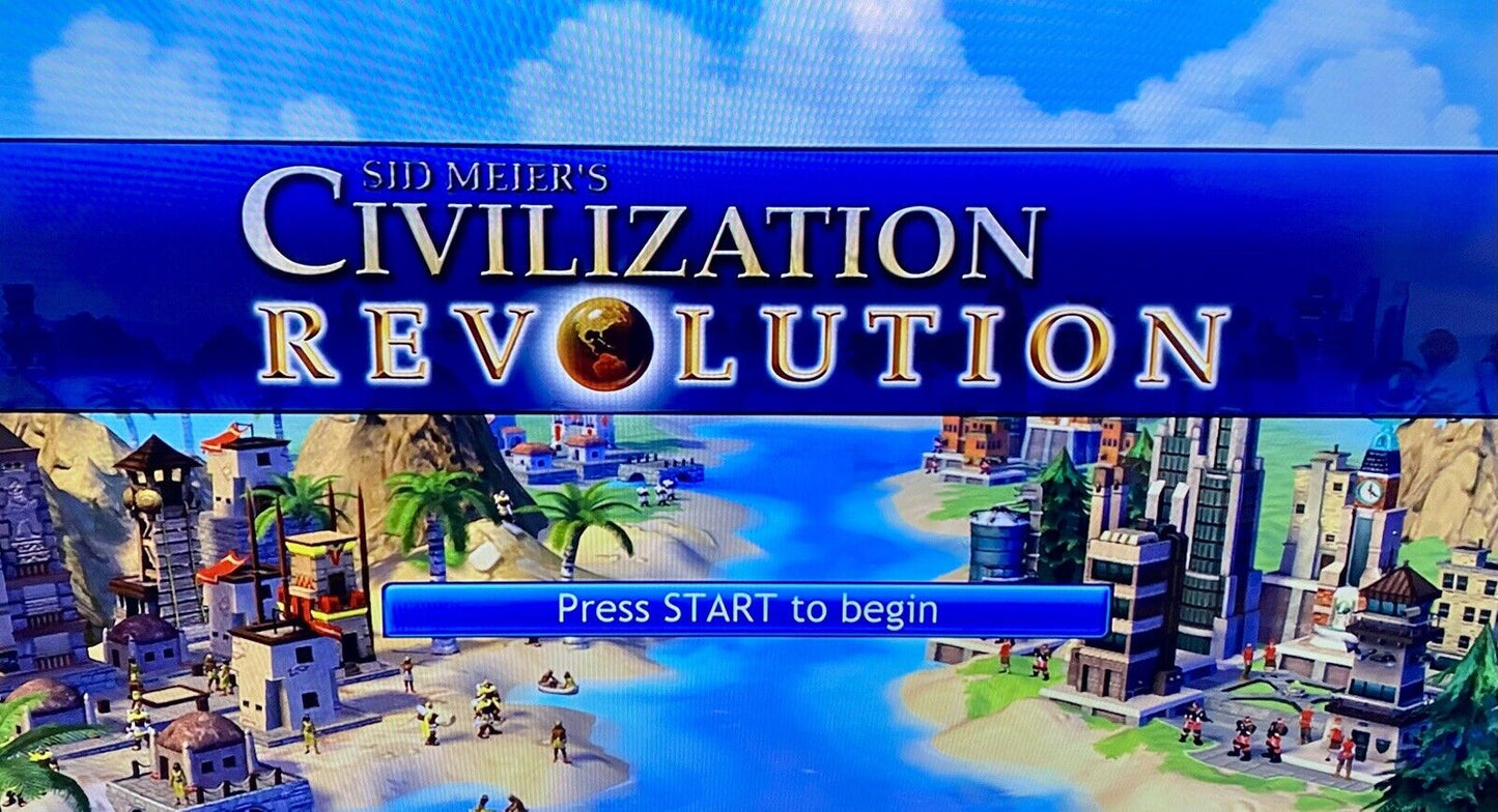 Civilization Revolution (Xbox 360, 2007) CIB W/ Manual, Authentic & Tested