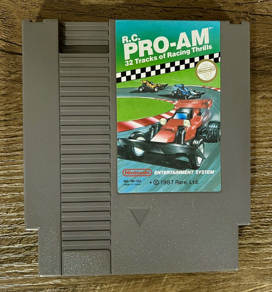 RC Pro-Am - 1987 Nintendo NES Game Authentic - Tested & Works!