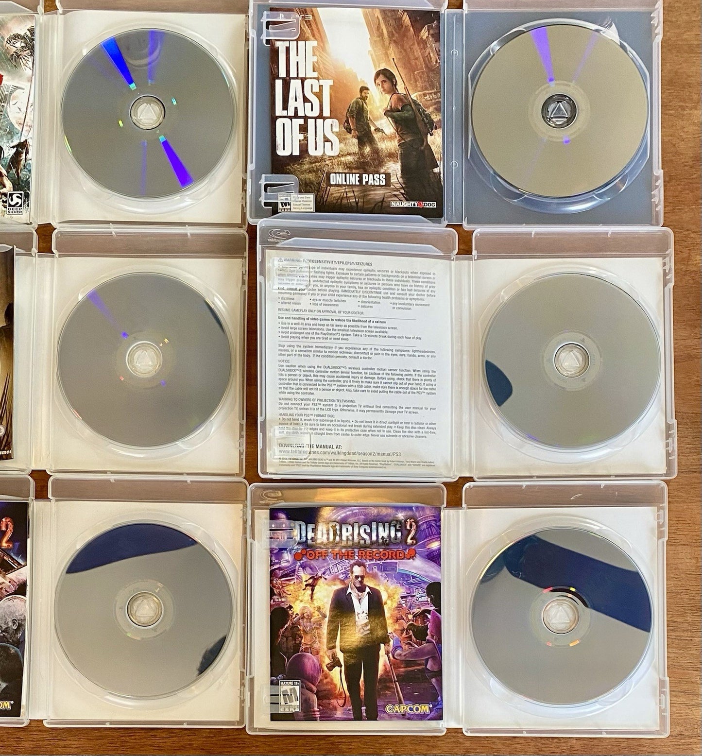 Sony PlayStation 3 PS3 Bundle Lot of 6 Zombie Games Tested Walking Dead & More!