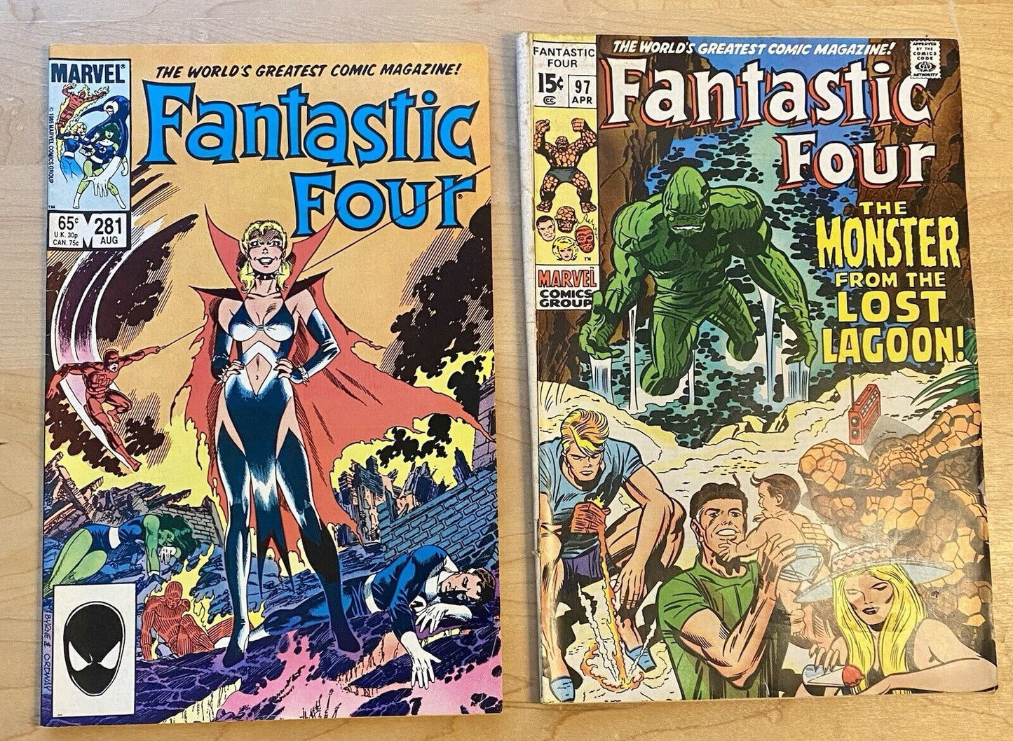 Fantastic Four Issues 97 & 281, Marvel Comics Bundle