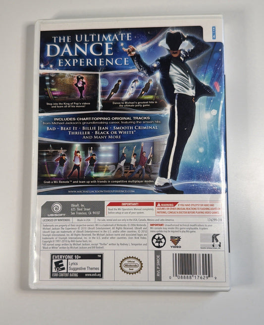 Michael Jackson The Experience Wii (Nintendo Wii 2010) CIB Complete Tested!
