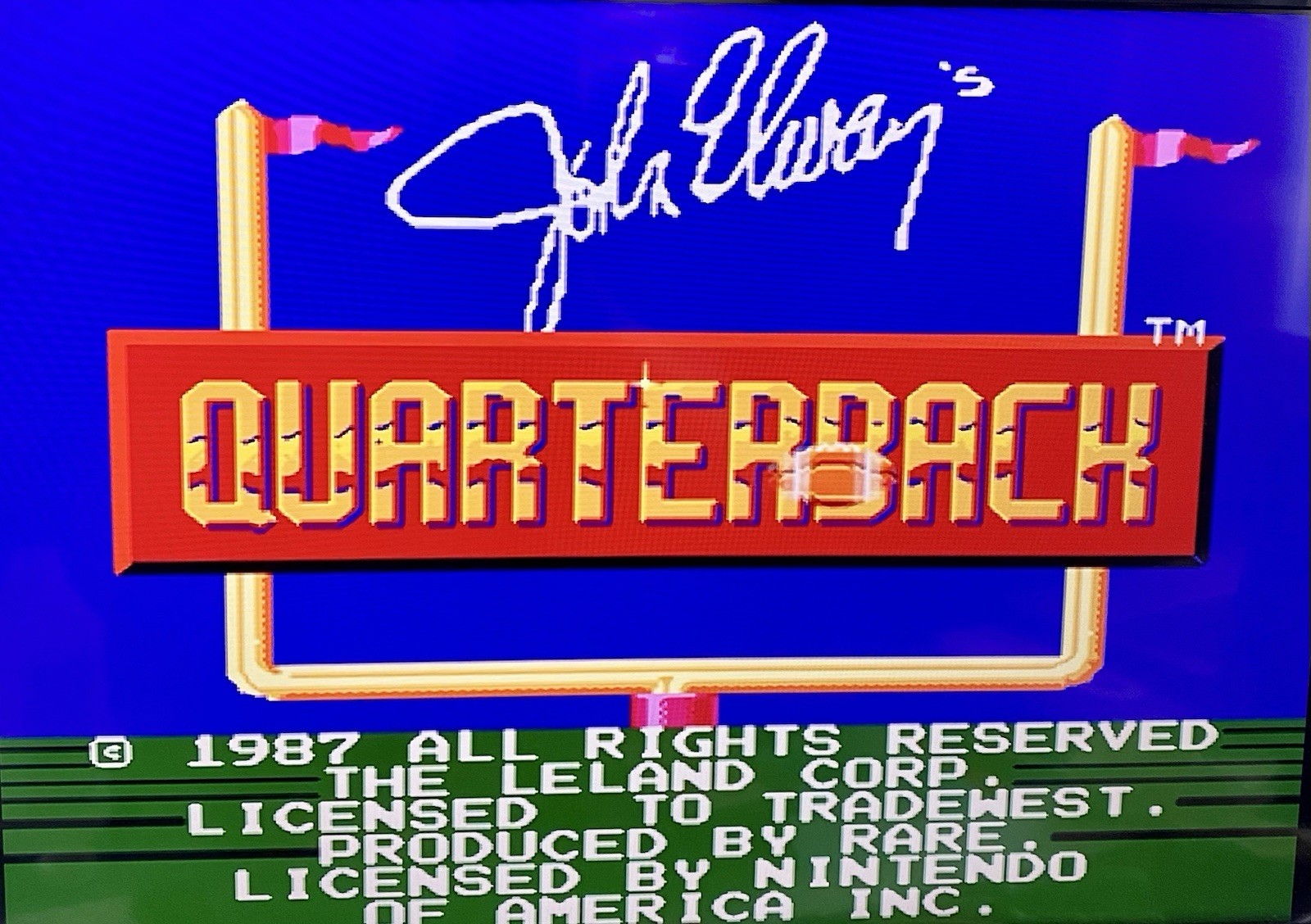 NES 3 Game Lot Bundle. Mario/Duck Hunt, Top Gun, John Elway’s Quarterback, Works