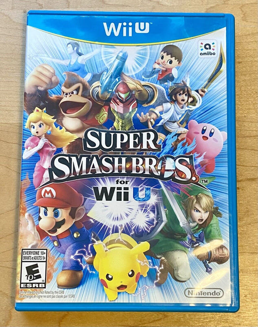 Super Smash Bros. (Nintendo Wii U, 2014) CIB, Complete W/Manual, Tested & Works