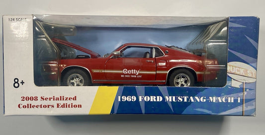 1969 FORD MUSTANG MACH 1 DIECAST 1:24 ERTL Getty Gasoline Oil. In Box