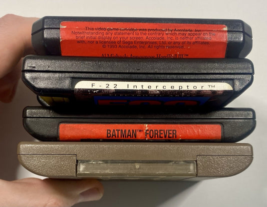 Sega Genesis 3 Game Lot Bundle Batman Forever, Hardball III, F22 Interceptor