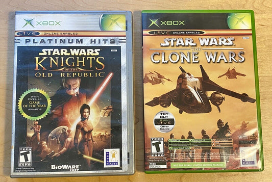 Star Wars: The Clone Wars/Tetris Worlds & Knights Of The Old Republic Lot Xbox