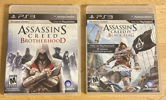 Assassin's Creed Brotherhood And Black flag Bundle (Playstation 3) PS3, Tested