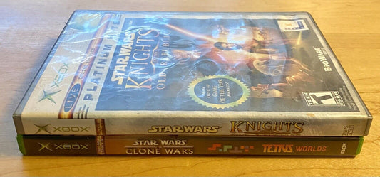 Star Wars: The Clone Wars/Tetris Worlds & Knights Of The Old Republic Lot Xbox