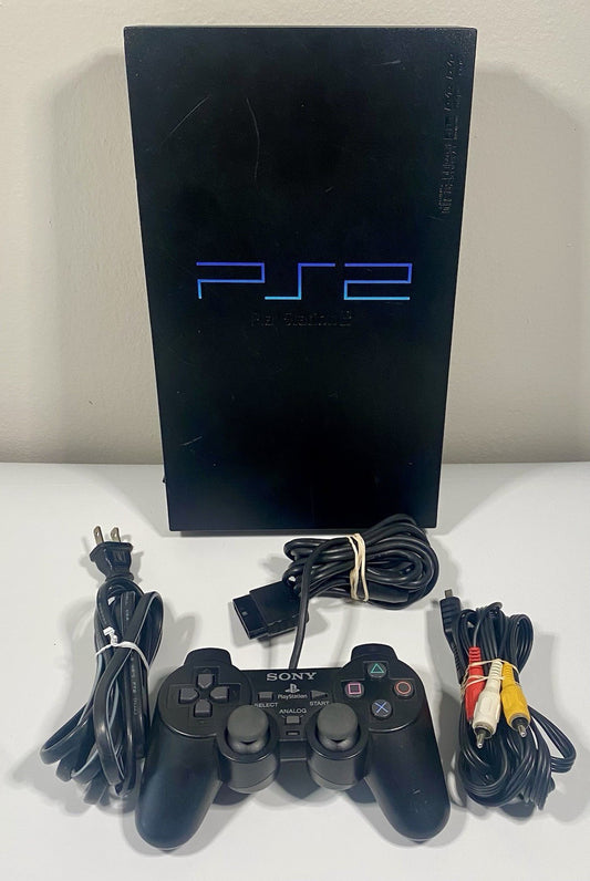 Sony PlayStation 2 PS2 Console Black Complete with Controller & Cables, Tested