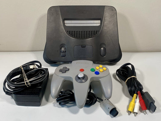 Nintendo 64 N64 Game Console Bundle 1 Gray Controller & All Cords, Tested!
