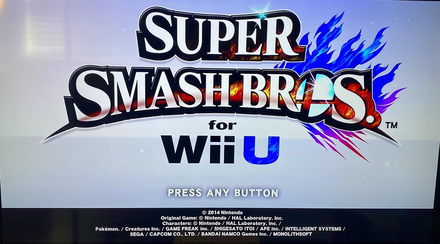 Super Smash Bros. (Nintendo Wii U, 2014) CIB, Complete W/Manual, Tested & Works