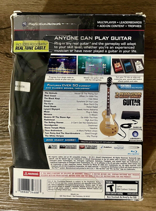 Rocksmith PlayStation 3 PS3 w/ Cable Tested & Works!
