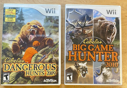Cabela's Dangerous Hunts 2009 And Big Game Hunter 2010 Bundle (Nintendo Wii)