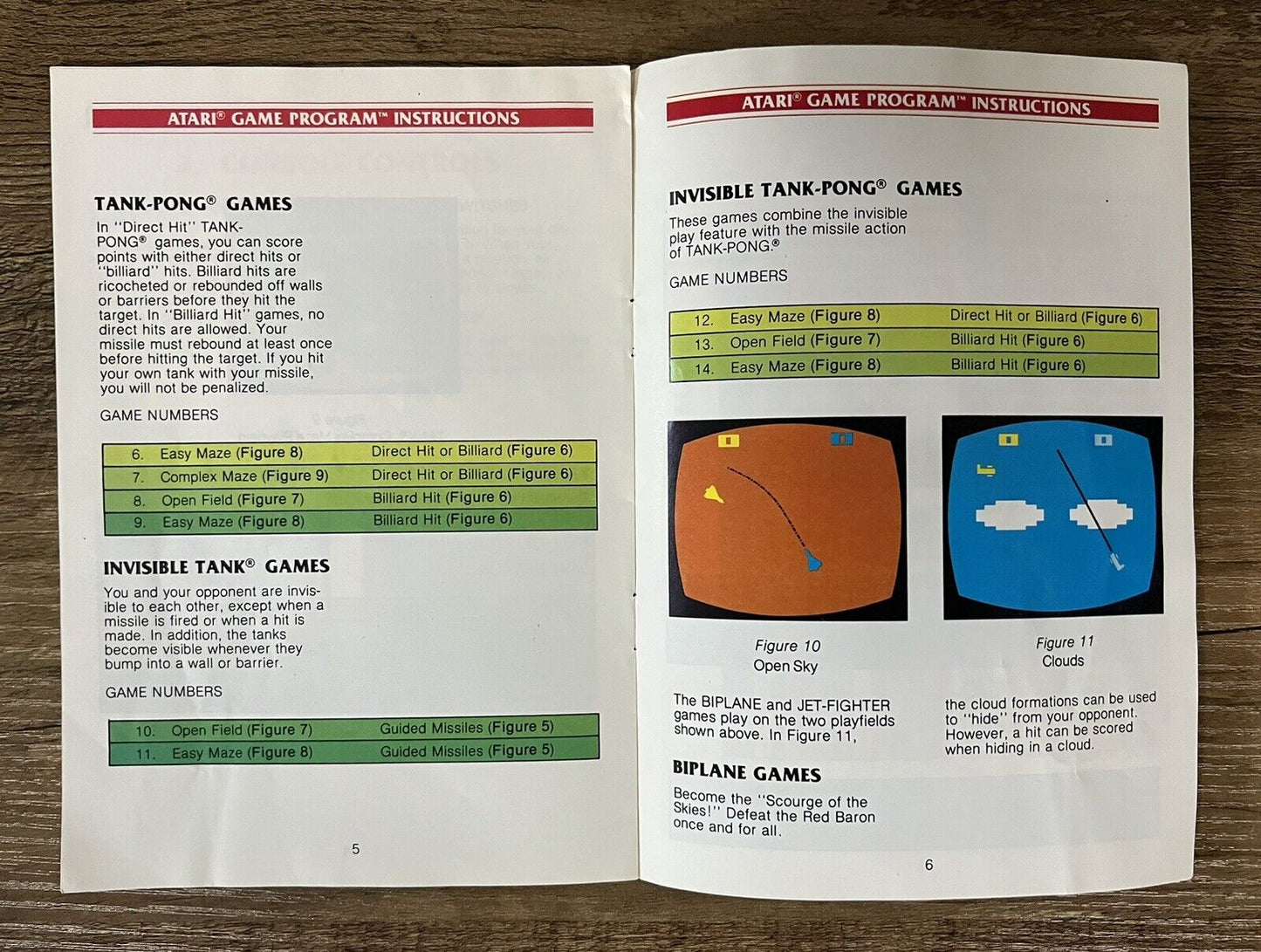 Combat: Text Label (Atari 2600, 1977) CART WITH MANUAL