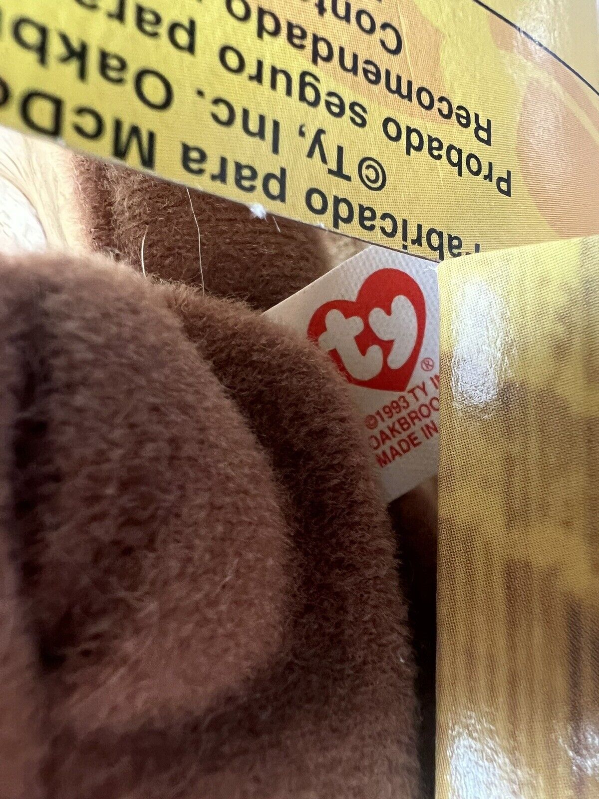 Ty McDonald’s Beanie Babies 1999 Britannia The Bear - Rare with Tag Errors!