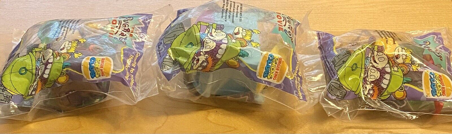 Set of 3 The Rugrats Movie Nickelodeon Burger King Kids Club Toys 1998