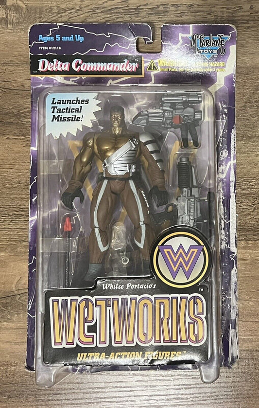 Wetworks Delta Commander Bronze Silver Series 2 Mcfarlane Toys 1996 Open Box