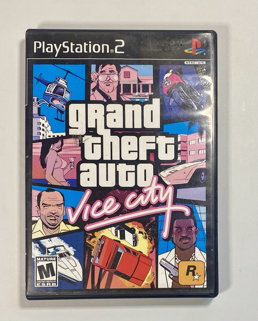 Grand Theft Auto Vice City PlayStation 2 PS2 CIB Complete W/ Manual & Map Works