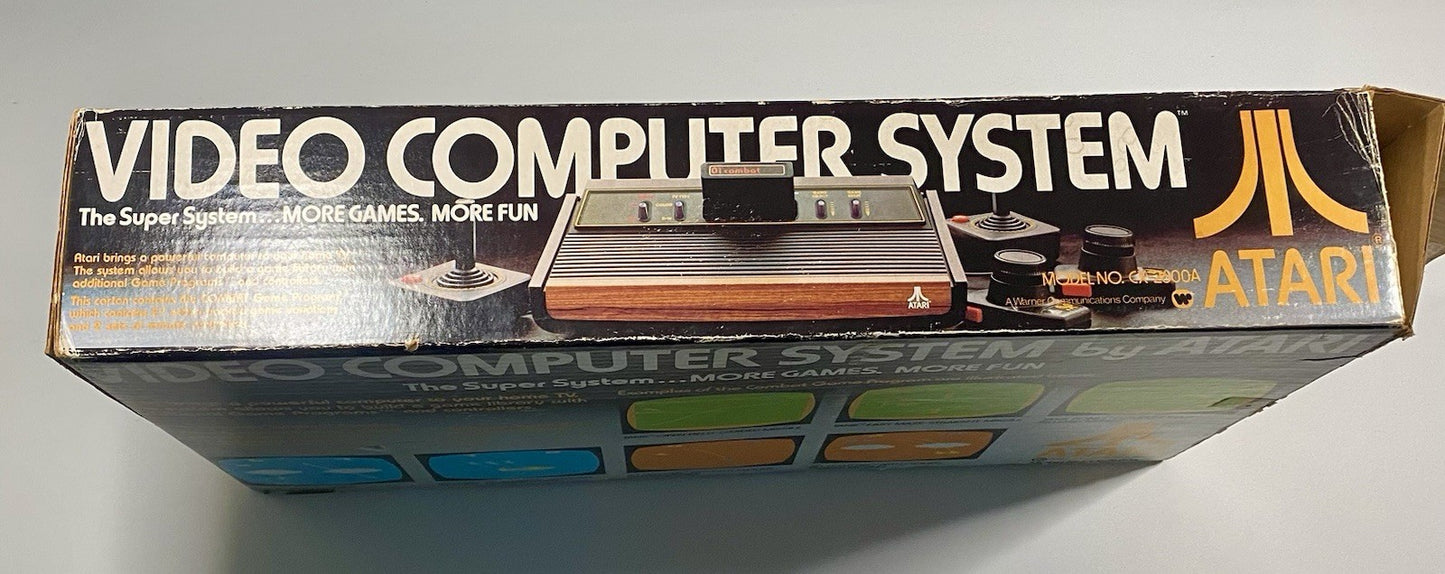 Atari 2600 Console CIB W/ Joysticks, Paddles, Manual, Combat Game & More! Tested