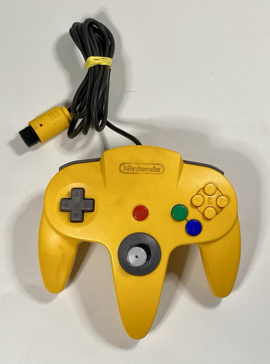 Yellow Nintendo 64 Controller OEM N64 Official Tested & Working!
