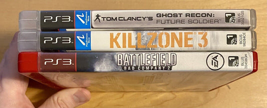 Sony Playstation 3 PS3 3 Game Bundle, Shooter Genre, All CIB And Tested Working