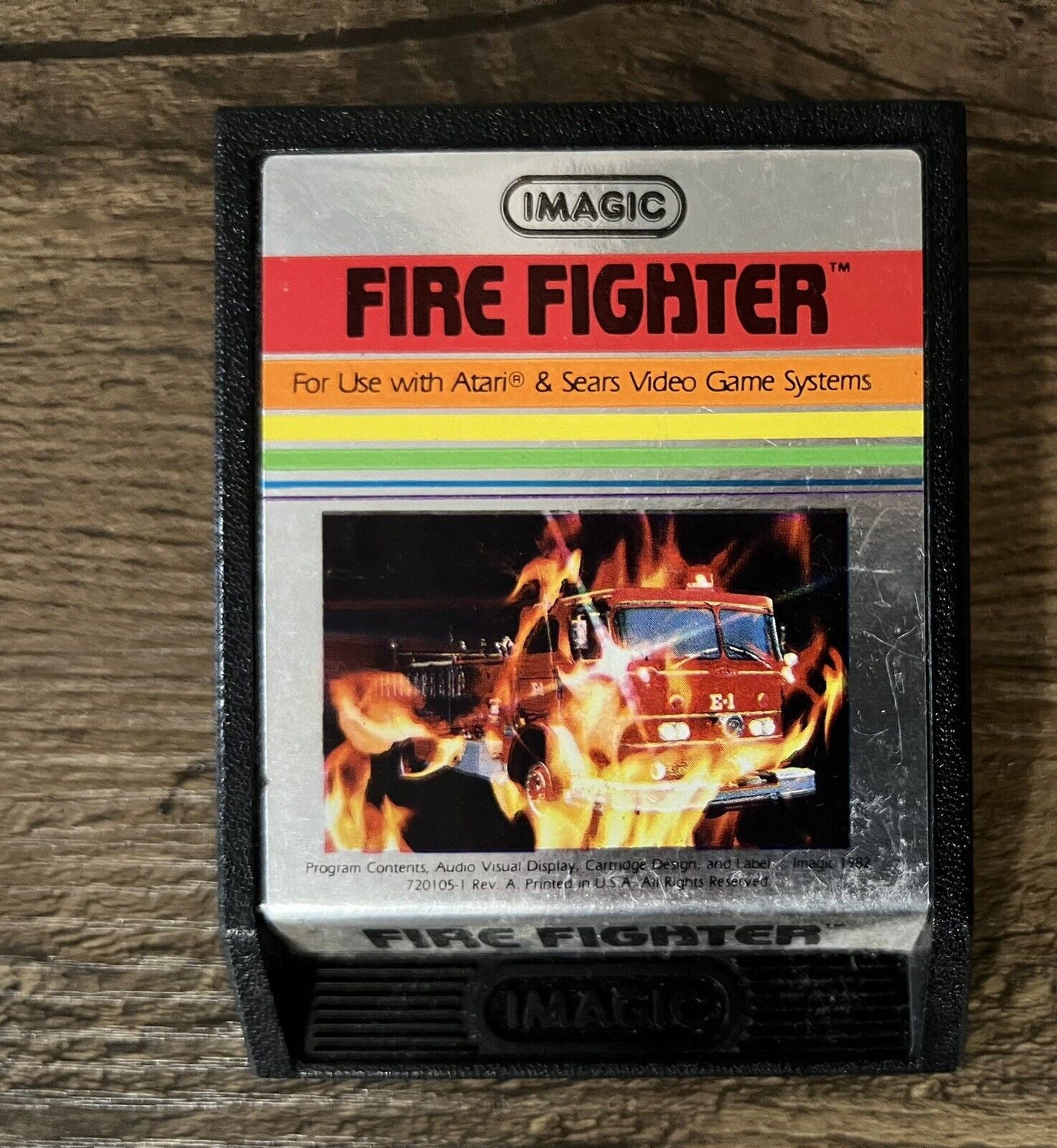 Fire Fighter (Atari 2600, Imagic) Cartridge + Manual , Clean Tested Works