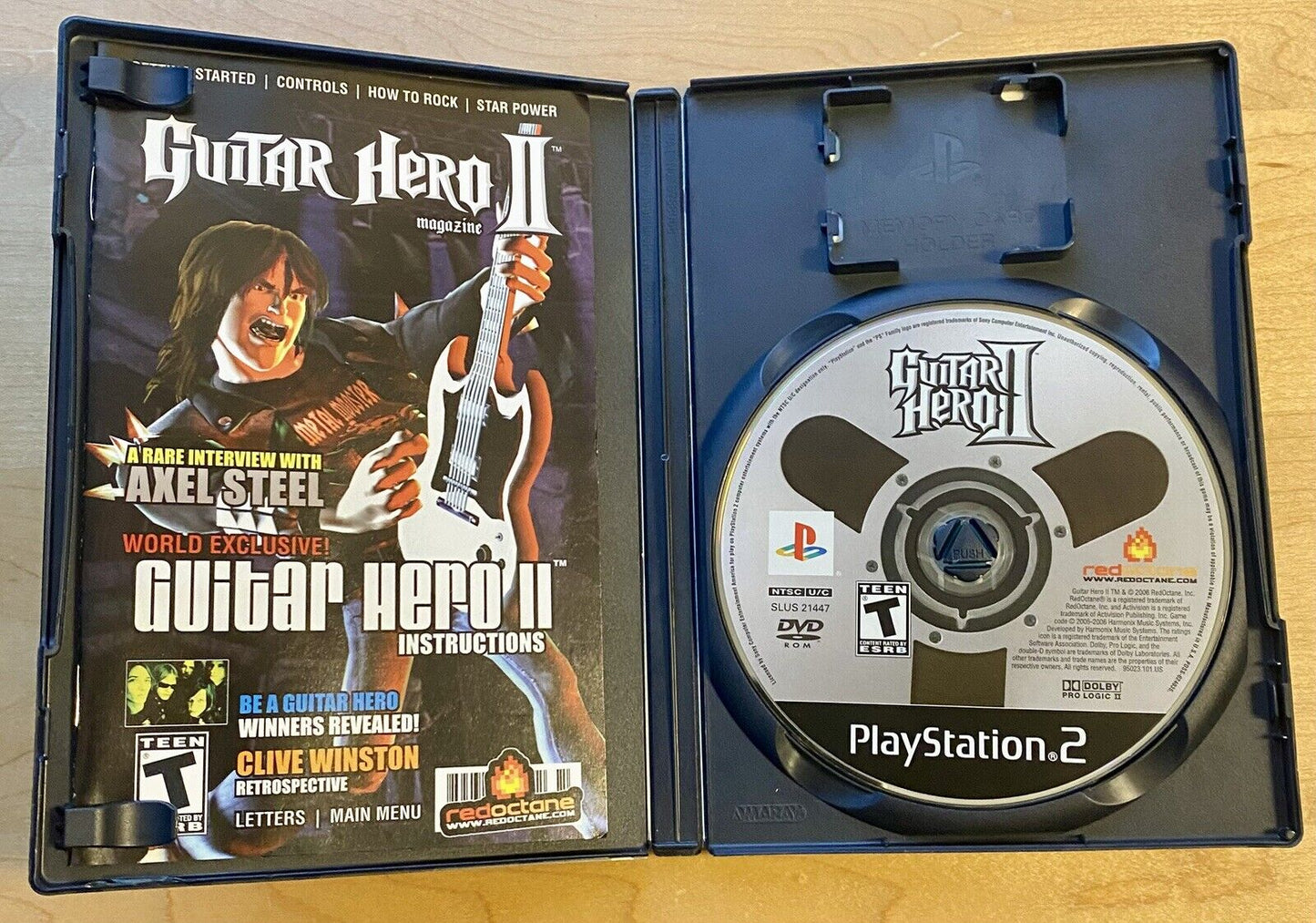 Guitar Hero II 2, Aerosmith & World Tour Bundle (PlayStation 2) PS2 All Tested