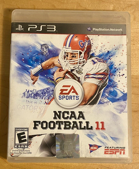NCAA Football 11 (Sony PlayStation 3, 2010), PS3 CIB W/ Manual, Tested & Working