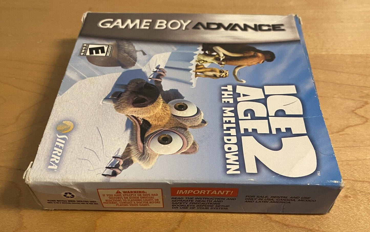 Ice Age 2: The Meltdown (Nintendo Game Boy Advance GBA, 2006) CIB W/ Manual