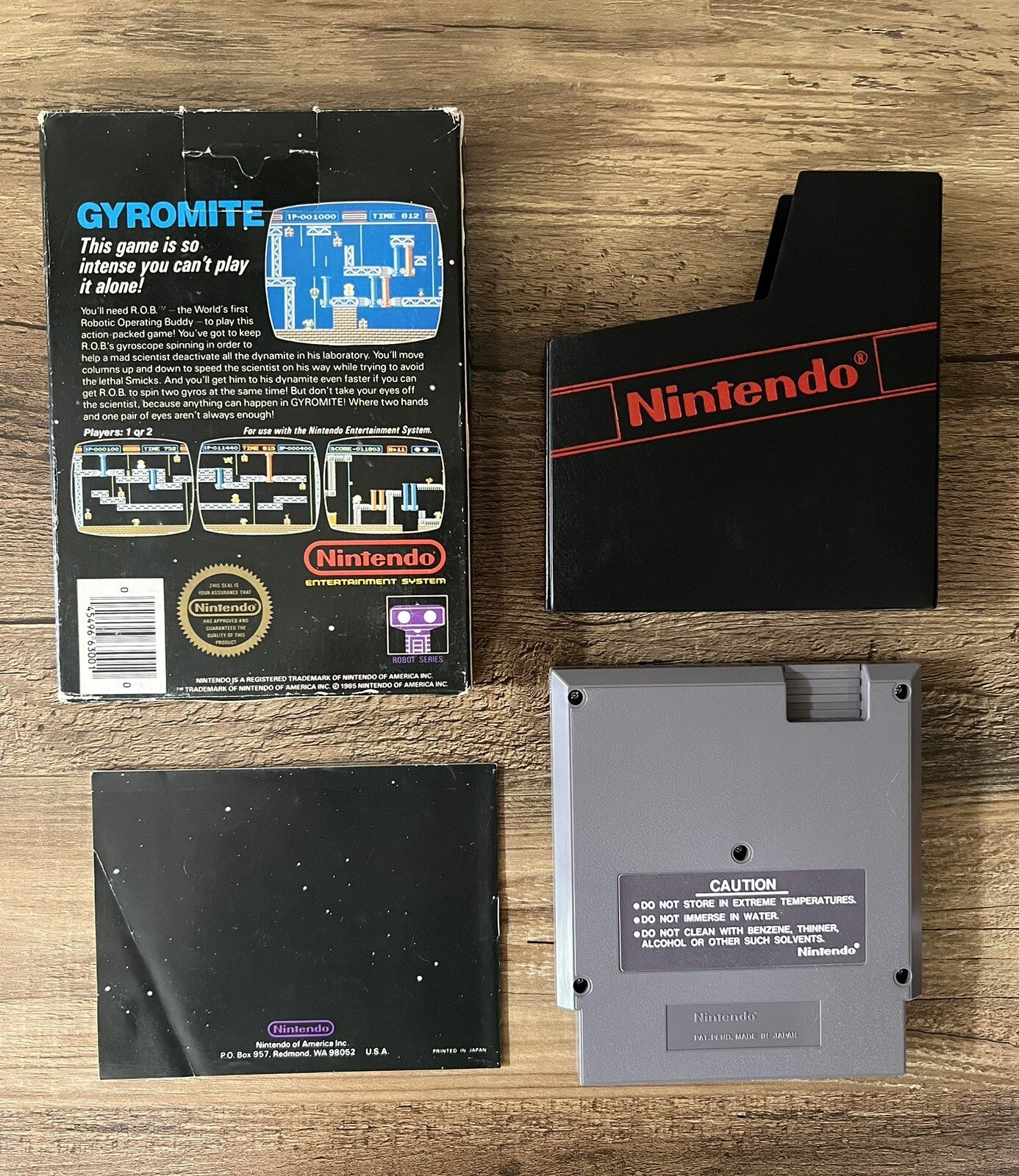 Gyromite. NES. Nintendo. Complete. CIB. Manual & Box. 5 Screw. Authentic. Tested