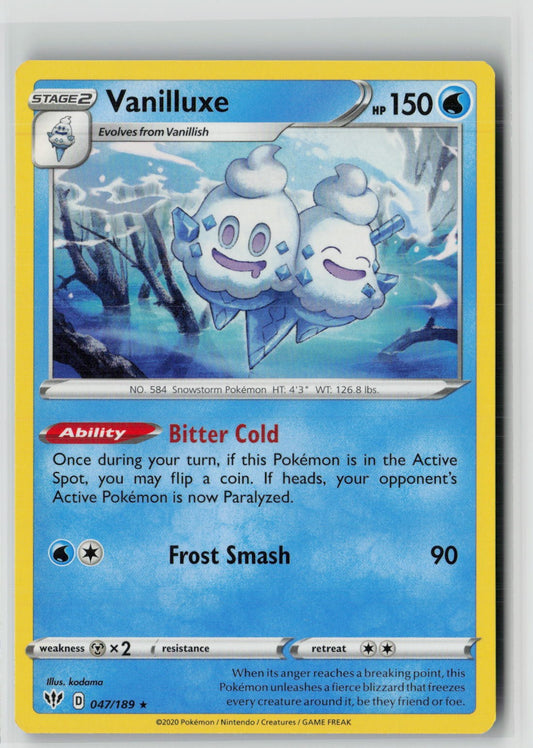 Vanilluxe (SWSH03: Darkness Ablaze 047/189) NM