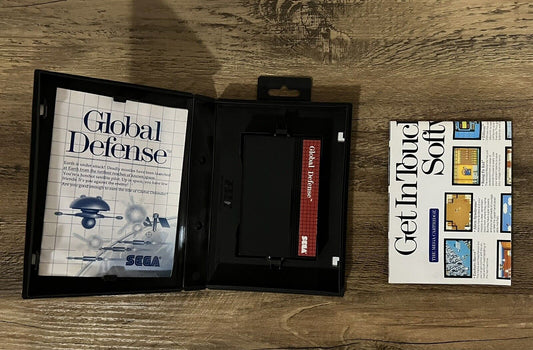 Global Defense (Sega Master, 1987) With Original Box, Manual & Poster Tested!