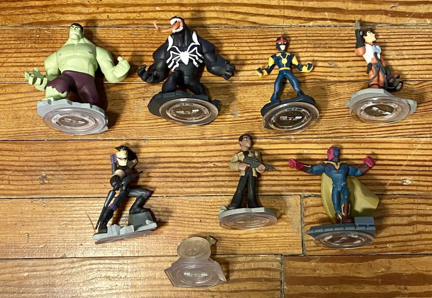 Lot of 9 Disney Infinity Marvel & Star Wars Figures, Includes Venom & The Hulk