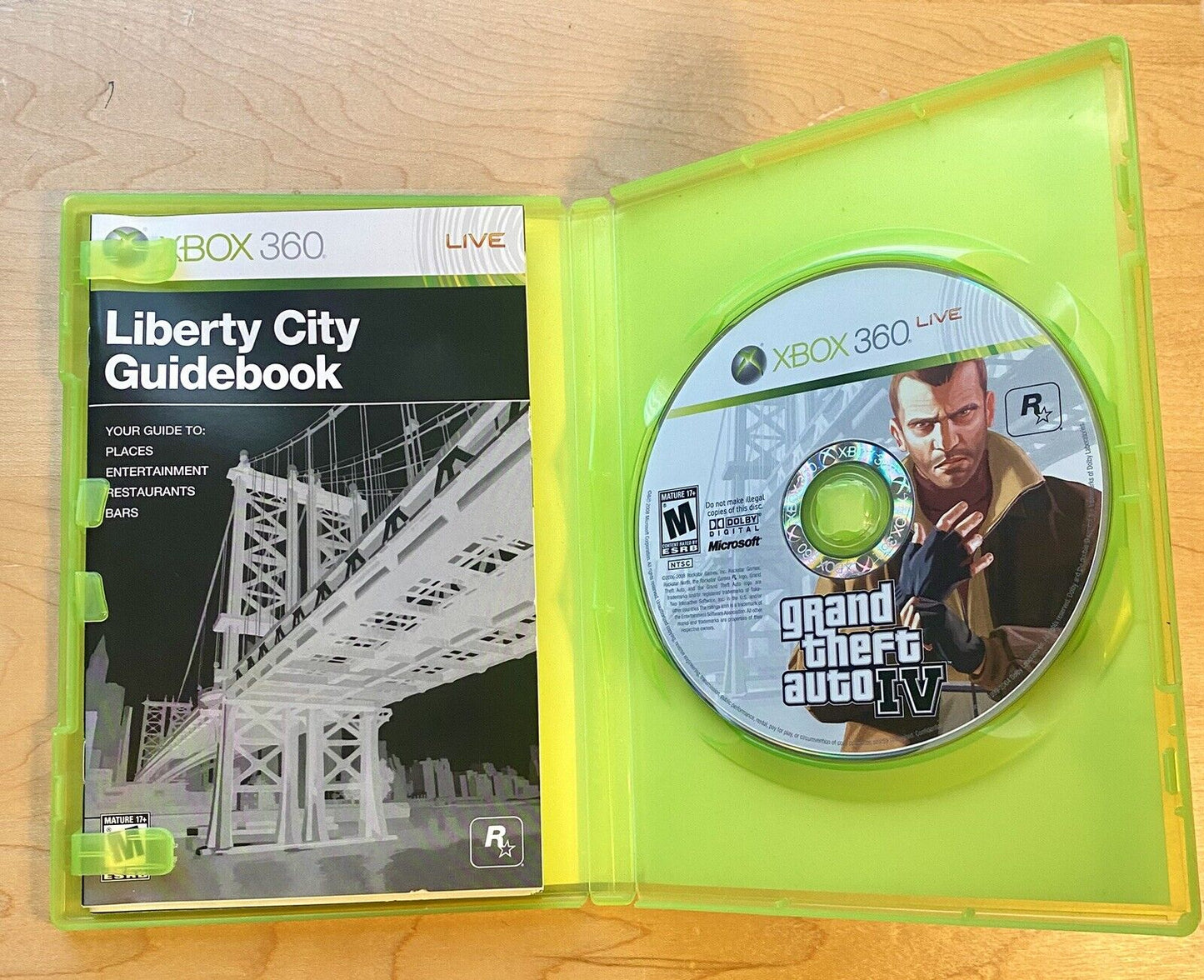 Grand Theft Auto IV (Xbox 360, 2008) CIB W/ Map & Manual, Authentic & Tested